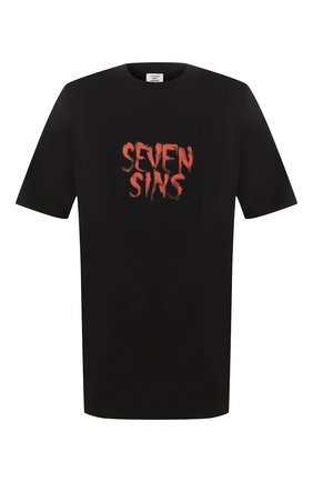 Мужская хлопковая футболка VETEMENTS черного цвета по цене 52150 руб., арт. UAH21TR518 1600/M | Фото 1 Мужская хлопковая футболка VETEMENTS черного цвета, арт. UAH21TR518 1600/M | Фото 1