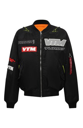 Мужской бомбер VETEMENTS черного цвета по цене 149500 руб., арт. UAH21JA930 1307/M | Фото 1 Мужской бомбер VETEMENTS черного цвета, арт. UAH21JA930 1307/M | Фото 1