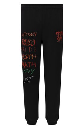 Мужской хлопковые джоггеры VETEMENTS черного цвета по цене 69100 руб., арт. MAH21TR639 1601 | Фото 1 Мужской хлопковые джоггеры VETEMENTS черного цвета, арт. MAH21TR639 1601 | Фото 1