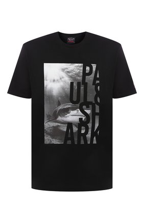 Мужская хлопковая футболка PAUL&SHARK черного цвета по цене 13650 руб., арт. E20P1008 | Фото 1 Мужская хлопковая футболка PAUL&SHARK черного цвета, арт. E20P1008 | Фото 1