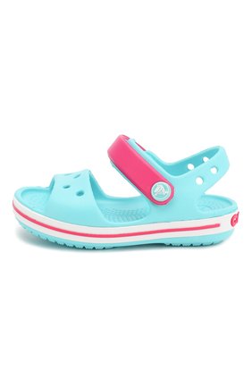 Детские босоножки crocband CROCS зеленого цвета по цене 2500 руб., арт. 12856-4FV | Фото 2 Детские босоножки crocband CROCS зеленого цвета, арт. 12856-4FV | Фото 2