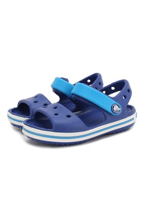 Детские сандалии crocband CROCS синего цвета по цене 2500 руб., арт. 12856-4BX | Фото 1 Детские сандалии crocband CROCS синего цвета, арт. 12856-4BX | Фото 1