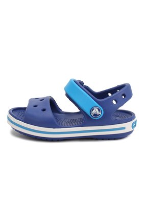 Детские сандалии crocband CROCS синего цвета по цене 2500 руб., арт. 12856-4BX | Фото 2 Детские сандалии crocband CROCS синего цвета, арт. 12856-4BX | Фото 2