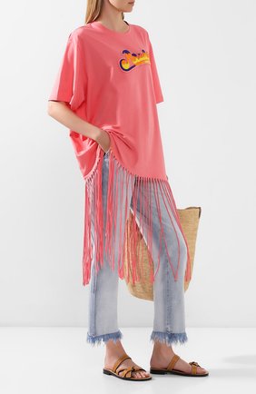 Женская футболка loewe x paula's ibiza LOEWE розового цвета по цене 51500 руб., арт. S616341X60 | Фото 2 Женская футболка loewe x paula's ibiza LOEWE розового цвета, арт. S616341X60 | Фото 2