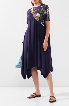 Женское платье loewe x paula's ibiza LOEWE темно-синего цвета по цене 59950 руб., арт. S616341X56 | Фото 2 Женское платье loewe x paula's ibiza LOEWE темно-синего цвета, арт. S616341X56 | Фото 2