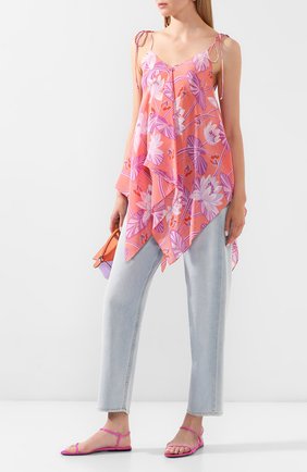 Женская шелковый топ loewe x paula's ibiza LOEWE розового цвета по цене 47200 руб., арт. S616333X30 | Фото 2 Женская шелковый топ loewe x paula's ibiza LOEWE розового цвета, арт. S616333X30 | Фото 2