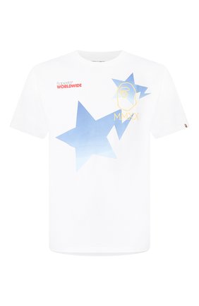 Мужская хлопковая футболка BAPE белого цвета по цене 7455 руб., арт. 1G30110089 | Фото 1 Мужская хлопковая футболка BAPE белого цвета, арт. 1G30110089 | Фото 1