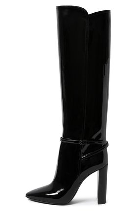 Женские кожаные сапоги SAINT LAURENT черного цвета по цене 119500 руб., арт. 633727/1TV00 | Фото 2 Женские кожаные сапоги SAINT LAURENT черного цвета, арт. 633727/1TV00 | Фото 2