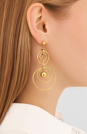Женские серьги EXCLAIM золотого цвета по цене 7780 руб., арт. 035G2610E | Фото 2 Женские серьги EXCLAIM золотого цвета, арт. 035G2610E | Фото 2