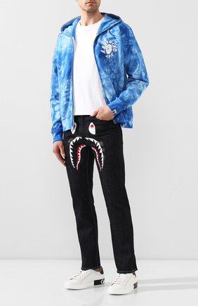 Мужская хлопковая толстовка BAPE синего цвета по цене 27550 руб., арт. 1G30115010 | Фото 2 Мужская хлопковая толстовка BAPE синего цвета, арт. 1G30115010 | Фото 2