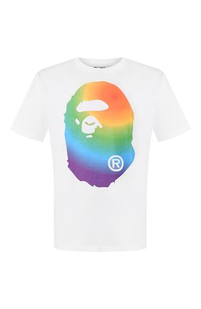 Мужская хлопковая футболка BAPE белого цвета по цене 7455 руб., арт. 1G30110054 | Фото 1 Мужская хлопковая футболка BAPE белого цвета, арт. 1G30110054 | Фото 1