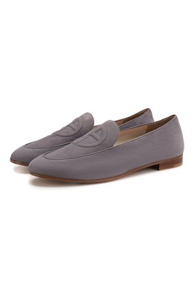 Женские текстильные лоферы GIORGIO ARMANI голубого цвета по цене 47600 руб., арт. X1A079/XF033 | Фото 1 Женские текстильные лоферы GIORGIO ARMANI голубого цвета, арт. X1A079/XF033 | Фото 1
