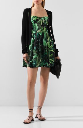Женское хлопковое платье DOLCE & GABBANA зеленого цвета по цене 99500 руб., арт. F6J1NT/HS5HE | Фото 2 Женское хлопковое платье DOLCE & GABBANA зеленого цвета, арт. F6J1NT/HS5HE | Фото 2