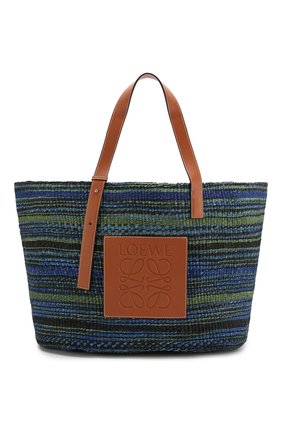 Женская сумка basket large loewe x paula's ibiza LOEWE синего цвета по цене 49400 руб., арт. A657T89X01 | Фото 1 Женская сумка basket large loewe x paula's ibiza LOEWE синего цвета, арт. A657T89X01 | Фото 1