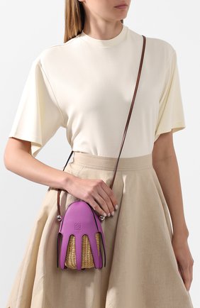 Женская сумка square basket loewe x paula's ibiza LOEWE фуксия цвета по цене 68750 руб., арт. A623093X01 | Фото 2 Женская сумка square basket loewe x paula's ibiza LOEWE фуксия цвета, арт. A623093X01 | Фото 2
