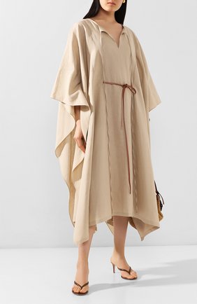 Женское платье из хлопка и льна loewe x paula's ibiza LOEWE бежевого цвета по цене 95900 руб., арт. S616335X34 | Фото 2 Женское платье из хлопка и льна loewe x paula's ibiza LOEWE бежевого цвета, арт. S616335X34 | Фото 2