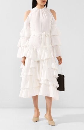 Женское платье из хлопка и льна loewe x paula's ibiza LOEWE белого цвета по цене 139500 руб., арт. S616335X09 | Фото 2 Женское платье из хлопка и льна loewe x paula's ibiza LOEWE белого цвета, арт. S616335X09 | Фото 2