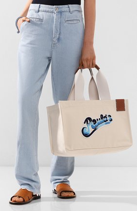 Женская сумка cabas loewe x paula's ibiza LOEWE кремвого цвета по цене 57600 руб., арт. A716C68X02 | Фото 2 Женская сумка cabas loewe x paula's ibiza LOEWE кремвого цвета, арт. A716C68X02 | Фото 2