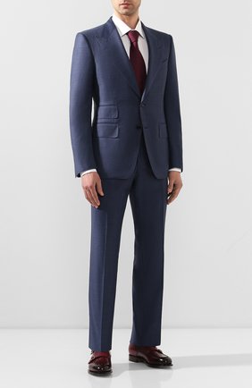 Мужской шерстяной костюм TOM FORD синего цвета по цене 310500 руб., арт. 0R0025/21AL43 | Фото 1 Мужской шерстяной костюм TOM FORD синего цвета, арт. 0R0025/21AL43 | Фото 1