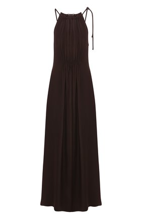 Женское шелковое платье GIORGIO ARMANI темно-коричневого цвета по цене 257500 руб., арт. 0SHVA05W/T01S8 | Фото 1 Женское шелковое платье GIORGIO ARMANI темно-коричневого цвета, арт. 0SHVA05W/T01S8 | Фото 1