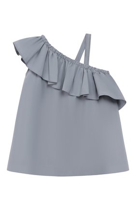 Детский хлопковый топ BRUNELLO CUCINELLI голубого цвета по цене 28500 руб., арт. BH127T007C | Фото 1 Детский хлопковый топ BRUNELLO CUCINELLI голубого цвета, арт. BH127T007C | Фото 1