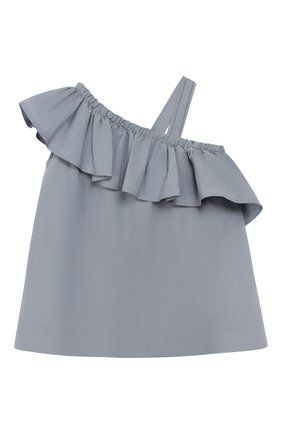 Детский хлопковый топ BRUNELLO CUCINELLI голубого цвета по цене 24950 руб., арт. BH127T007A | Фото 1 Детский хлопковый топ BRUNELLO CUCINELLI голубого цвета, арт. BH127T007A | Фото 1