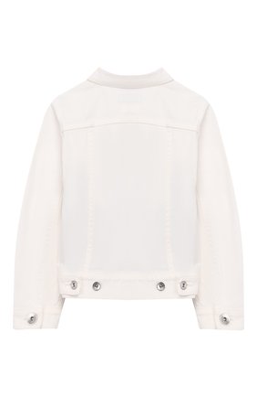 Детского джинсовая куртка BRUNELLO CUCINELLI белого цвета по цене 29950 руб., арт. B0Y160900A | Фото 2 Детского джинсовая куртка BRUNELLO CUCINELLI белого цвета, арт. B0Y160900A | Фото 2