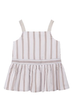 Детский хлопковый топ BRUNELLO CUCINELLI бежевого цвета по цене 30950 руб., арт. BF768T090C | Фото 1 Детский хлопковый топ BRUNELLO CUCINELLI бежевого цвета, арт. BF768T090C | Фото 1