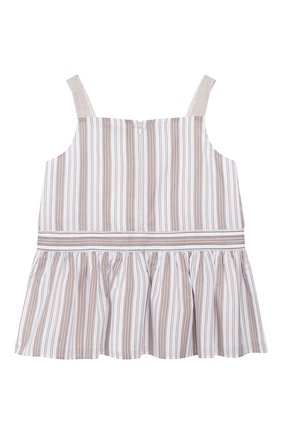 Детский хлопковый топ BRUNELLO CUCINELLI бежевого цвета по цене 30950 руб., арт. BF768T090C | Фото 2 Детский хлопковый топ BRUNELLO CUCINELLI бежевого цвета, арт. BF768T090C | Фото 2
