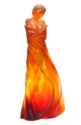 Скульптура зима в шелках DAUM оранжевого цвета, арт. 05354-2 | Фото 1 (Ограничения доставки: fragile-2)