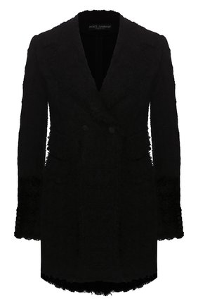 Женский двубортный жакет DOLCE & GABBANA черного цвета по цене 215500 руб., арт. F29FXT/HUMJK | Фото 1 Женский двубортный жакет DOLCE & GABBANA черного цвета, арт. F29FXT/HUMJK | Фото 1