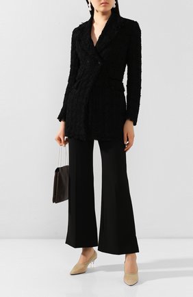 Женский двубортный жакет DOLCE & GABBANA черного цвета по цене 215500 руб., арт. F29FXT/HUMJK | Фото 2 Женский двубортный жакет DOLCE & GABBANA черного цвета, арт. F29FXT/HUMJK | Фото 2