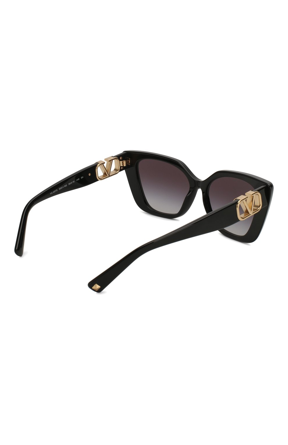 Женские солнцезащитные очки VALENTINO черного цвета, арт. 4073-50018G | Фото 4 (Тип очков: С/з)