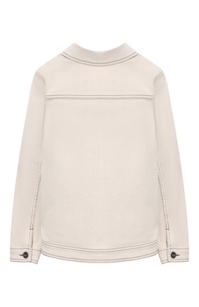 Детская джинсовая куртка BRUNELLO CUCINELLI бежевого цвета по цене 37050 руб., арт. BH1190460B | Фото 2 Детская джинсовая куртка BRUNELLO CUCINELLI бежевого цвета, арт. BH1190460B | Фото 2