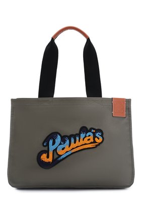 Женская сумка-шопер loewe x paula's ibiza LOEWE хаки цвета по цене 66050 руб., арт. A716C67X05 | Фото 1 Женская сумка-шопер loewe x paula's ibiza LOEWE хаки цвета, арт. A716C67X05 | Фото 1