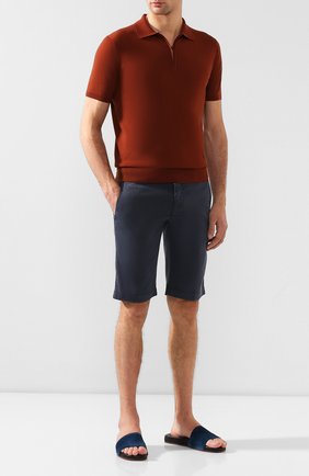 Мужские замшевые шлепанцы seaside walk LORO PIANA синего цвета по цене 39350 руб., арт. FAI4870 | Фото 2 Мужские замшевые шлепанцы seaside walk LORO PIANA синего цвета, арт. FAI4870 | Фото 2