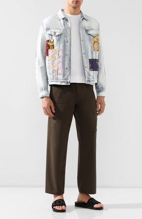 Мужская джинсовая куртка loewe x paula's ibiza LOEWE голубого цвета по цене 69100 руб., арт. H616330X01 | Фото 2 Мужская джинсовая куртка loewe x paula's ibiza LOEWE голубого цвета, арт. H616330X01 | Фото 2