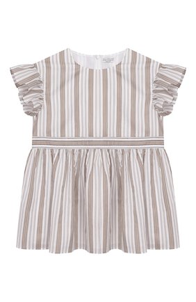 Детский хлопковый топ BRUNELLO CUCINELLI бежевого цвета по цене 34500 руб., арт. BF768T091C | Фото 1 Детский хлопковый топ BRUNELLO CUCINELLI бежевого цвета, арт. BF768T091C | Фото 1