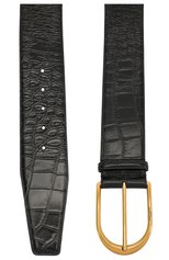 Женский кожаный ремень SAINT LAURENT черного цвета, арт. 619783/1SR0W | Фото 2 (Материал: Натуральная кожа)