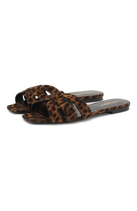 Женские кожаные шлепанцы nu pieds SAINT LAURENT коричневого цвета по цене 42200 руб., арт. 572761/1FL00 | Фото 1 Женские кожаные шлепанцы nu pieds SAINT LAURENT коричневого цвета, арт. 572761/1FL00 | Фото 1