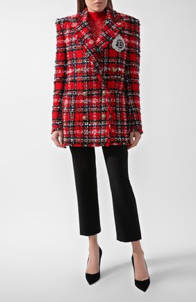 Женское боди из вискозы BALMAIN красного цвета по цене 126000 руб., арт. UF10946/K129 | Фото 1 Женское боди из вискозы BALMAIN красного цвета, арт. UF10946/K129 | Фото 1