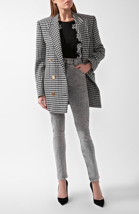 Женские джинсы BALMAIN серого цвета по цене 69950 руб., арт. UF15460/D056 | Фото 1 Женские джинсы BALMAIN серого цвета, арт. UF15460/D056 | Фото 1