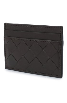 Женский кожаный футляр для кредитных карт BOTTEGA VENETA темно-коричневого цвета по цене 19450 руб., арт. 635064/VCPQ3 | Фото 2 Женский кожаный футляр для кредитных карт BOTTEGA VENETA темно-коричневого цвета, арт. 635064/VCPQ3 | Фото 2