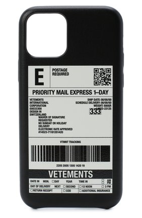 Мужской чехол для iphone 11 pro VETEMENTS черного цвета по цене 16600 руб., арт. UAH21AC283 1373/M/IPH0NE 11 PR0 | Фото 1 Мужской чехол для iphone 11 pro VETEMENTS черного цвета, арт. UAH21AC283 1373/M/IPH0NE 11 PR0 | Фото 1