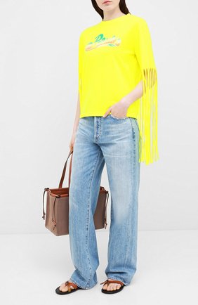 Женская футболка loewe x paula's ibiza LOEWE желтого цвета по цене 42900 руб., арт. S616333X35 | Фото 2 Женская футболка loewe x paula's ibiza LOEWE желтого цвета, арт. S616333X35 | Фото 2