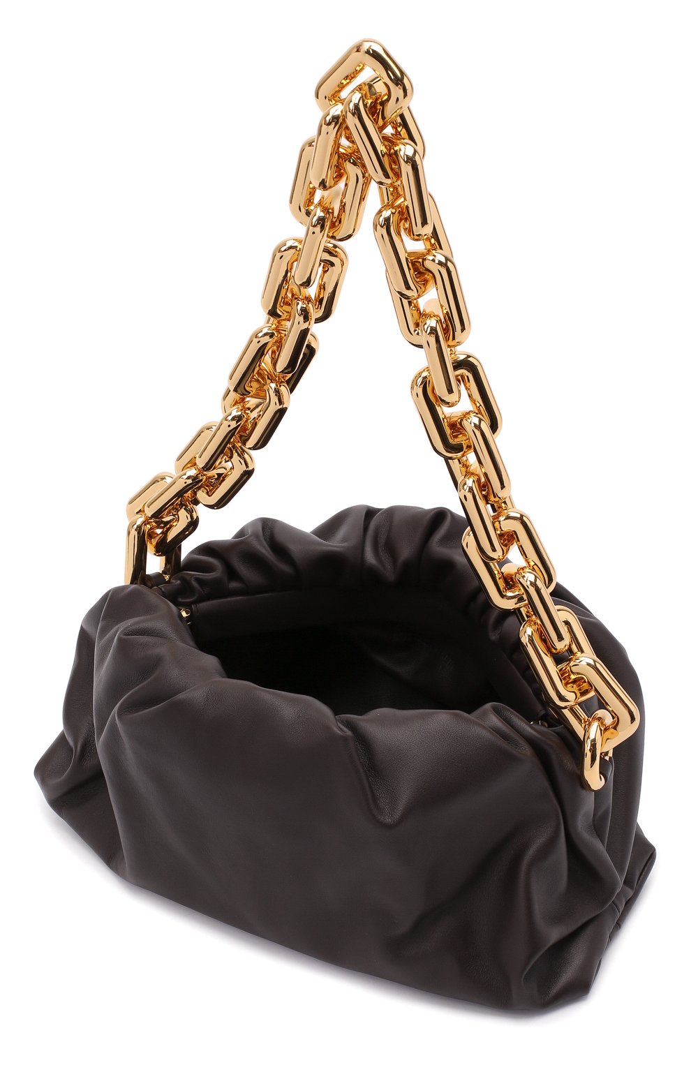 Женская сумка chain pouch BOTTEGA VENETA темно-коричневого цвета, арт. 620230/VCP40 | Фото 5 (Сумки-технические: Сумки через плечо, Сумки top-handle; Размер: medium; Материал: Натуральная кожа; Региональные ограничения белый список (Axapta Mercury): RU)