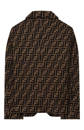 Детский хлопковый пиджак FENDI коричневого цвета по цене 46100 руб., арт. JMA184/A6A6/8A-12+ | Фото 2 Детский хлопковый пиджак FENDI коричневого цвета, арт. JMA184/A6A6/8A-12+ | Фото 2