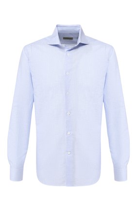 Мужская сорочка из хлопка и льна CORNELIANI голубого цвета по цене 22200 руб., арт. 85P002-0111616/00 | Фото 1 Мужская сорочка из хлопка и льна CORNELIANI голубого цвета, арт. 85P002-0111616/00 | Фото 1