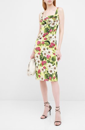 Женское шелковое платье DOLCE & GABBANA желтого цвета по цене 145000 руб., арт. F6I0LT/FSAZV | Фото 2 Женское шелковое платье DOLCE & GABBANA желтого цвета, арт. F6I0LT/FSAZV | Фото 2