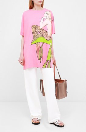 Женская футболка loewe x paula's ibiza LOEWE розового цвета по цене 29950 руб., арт. S616341X15 | Фото 2 Женская футболка loewe x paula's ibiza LOEWE розового цвета, арт. S616341X15 | Фото 2